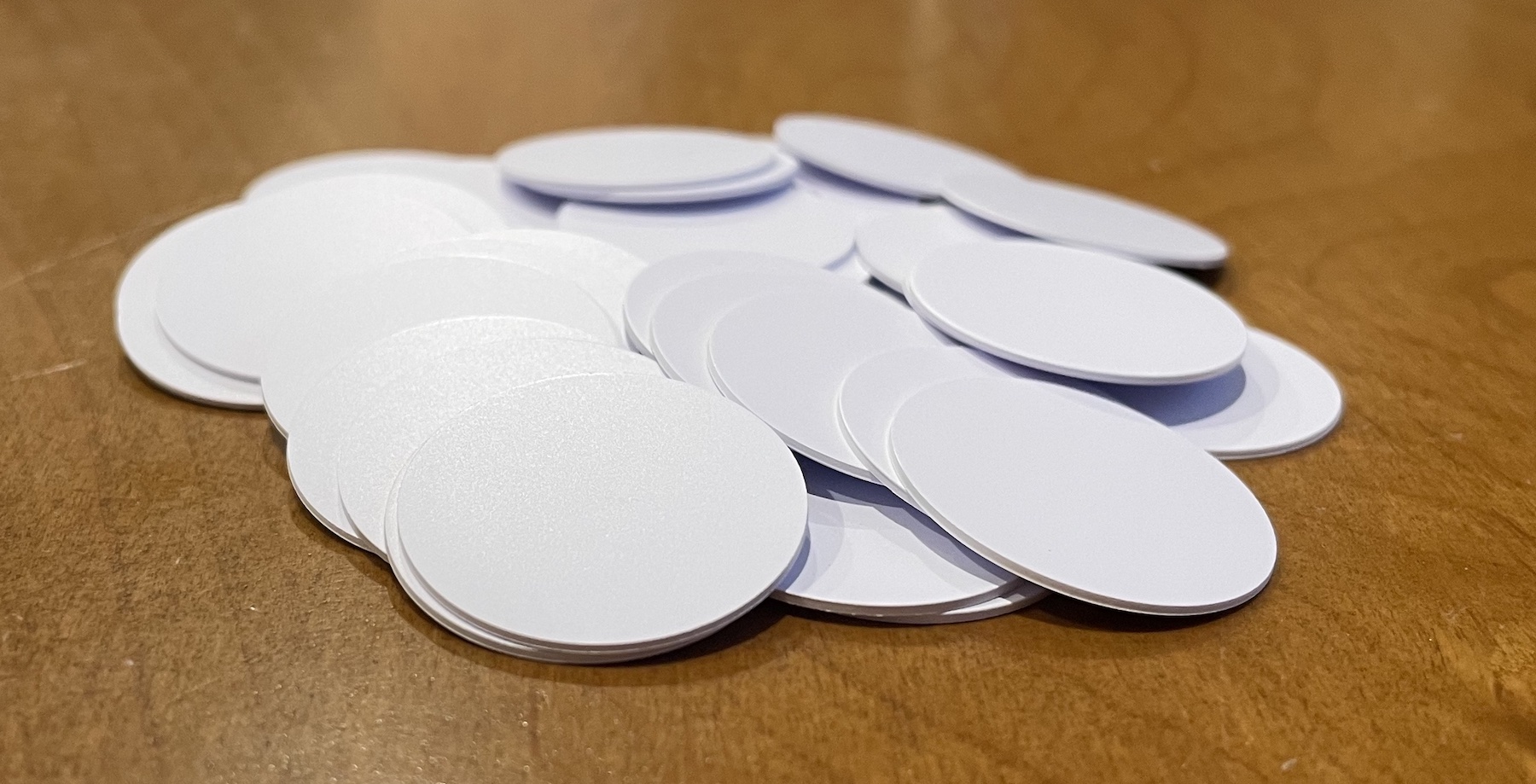 Picture of circular NFC tags
